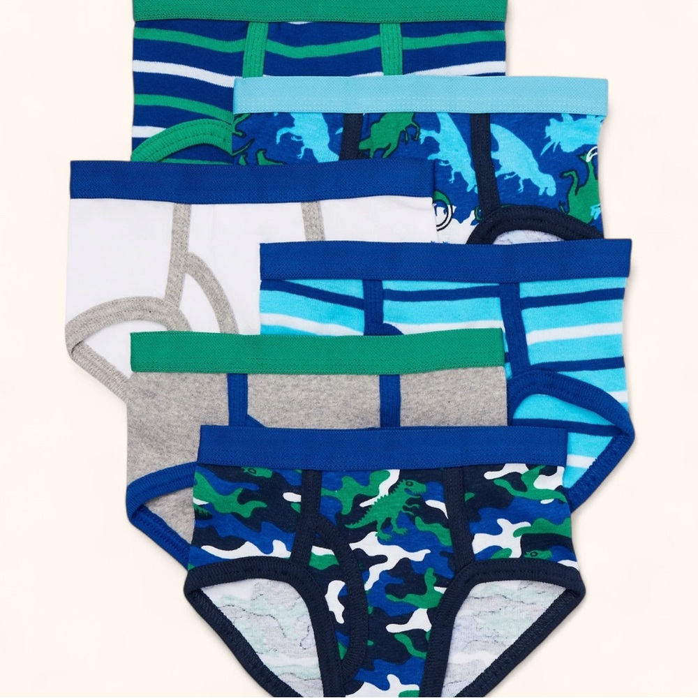 2T Boy Wonder Nation 6 Pack Camo Dino Striped Solid Underwear Briefs New